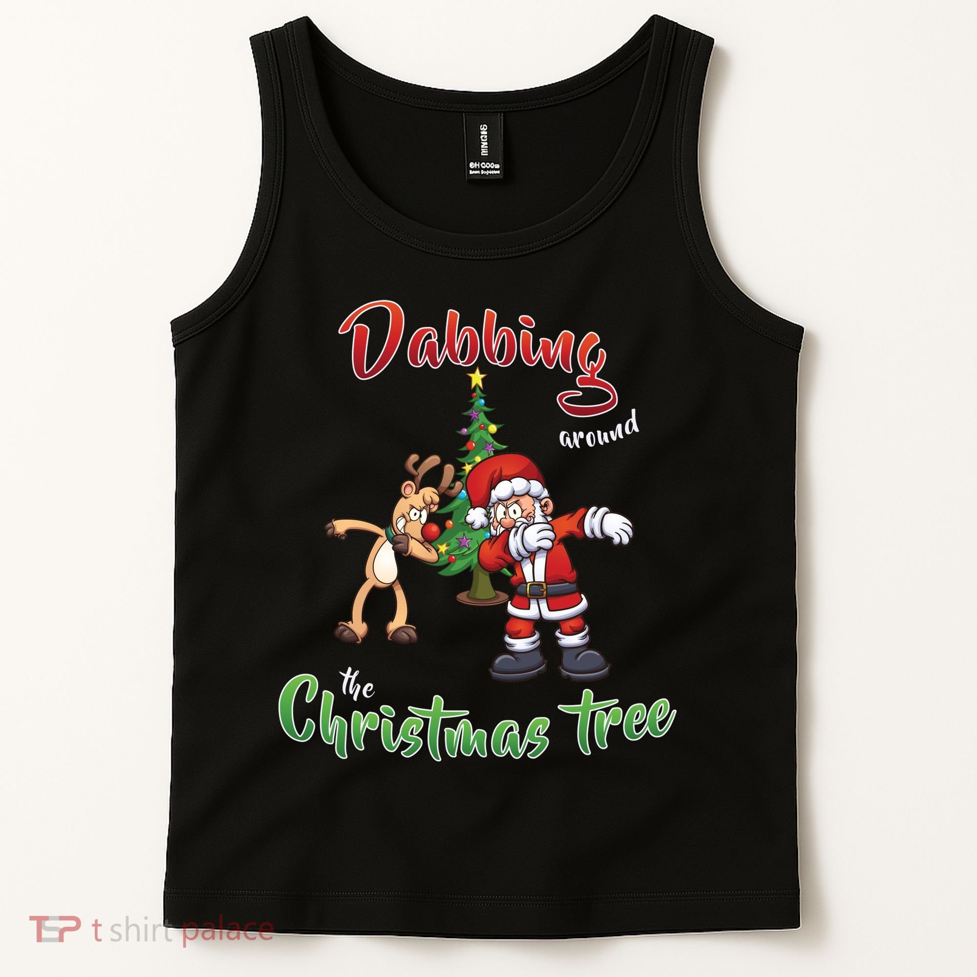 Dabbing Around The Christmas Tree Tank Top