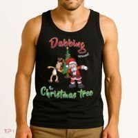 Dabbing Around The Christmas Tree Tank Top thumb 3