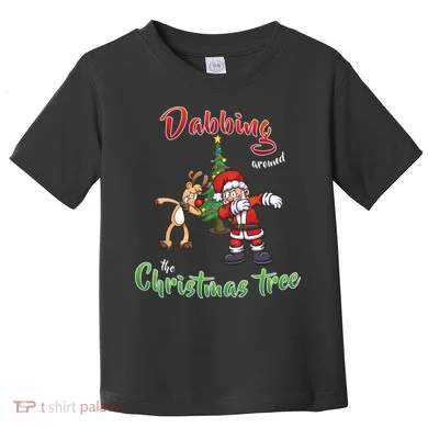 Dabbing Around The Christmas Tree Toddler T-Shirt
