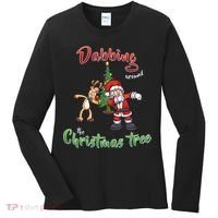 Dabbing Around The Christmas Tree Women's Long Sleeve Shirt thumb 0