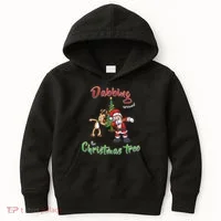 Dabbing Around The Christmas Tree Kids Hoodie thumb 0