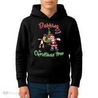 Dabbing Around The Christmas Tree Kids Hoodie thumb 4