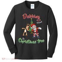 Dabbing Around The Christmas Tree Kids Long Sleeve Shirt thumb 0