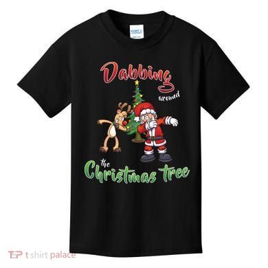 Dabbing Around The Christmas Tree Kids T-Shirt