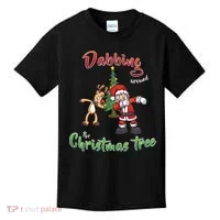 Dabbing Around The Christmas Tree Kids T-Shirt thumb 0
