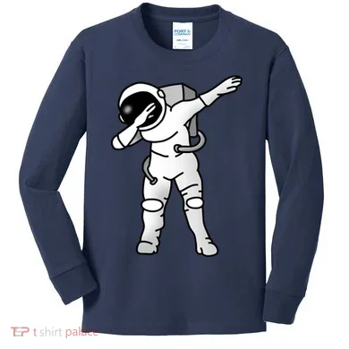 Dabbing Astronaut Kids Long Sleeve Shirt
