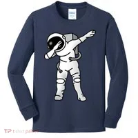 Dabbing Astronaut Kids Long Sleeve Shirt thumb 0