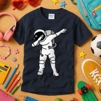 Dabbing Astronaut Kids T-Shirt thumb 3