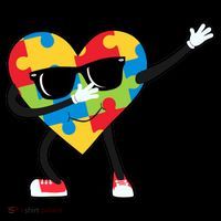 Dabbing Autism Awareness Puzzle Piece Heart Coffee Mug thumb 5
