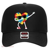 Dabbing Autism Awareness Puzzle Piece Heart Hat thumb 0