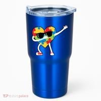 Dabbing Autism Awareness Puzzle Piece Heart Tumbler thumb 0