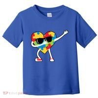 Dabbing Autism Awareness Puzzle Piece Heart Toddler T-Shirt thumb 0