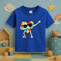 Dabbing Autism Awareness Puzzle Piece Heart Toddler T-Shirt thumb 3