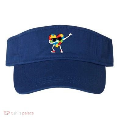 Dabbing Autism Awareness Puzzle Piece Heart Visor