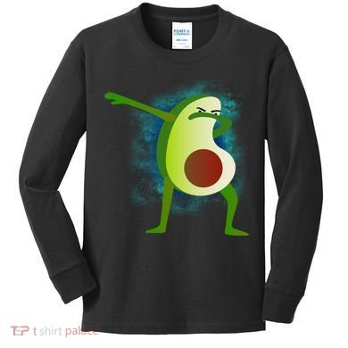 Dabbing Avocado Kids Long Sleeve Shirt
