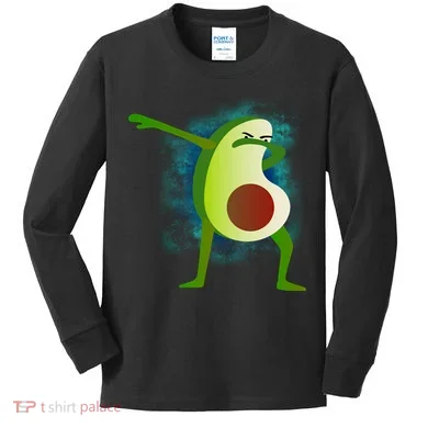 Dabbing Avocado Kids Long Sleeve Shirt
