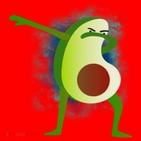 Dabbing Avocado Santa Hat thumb 1