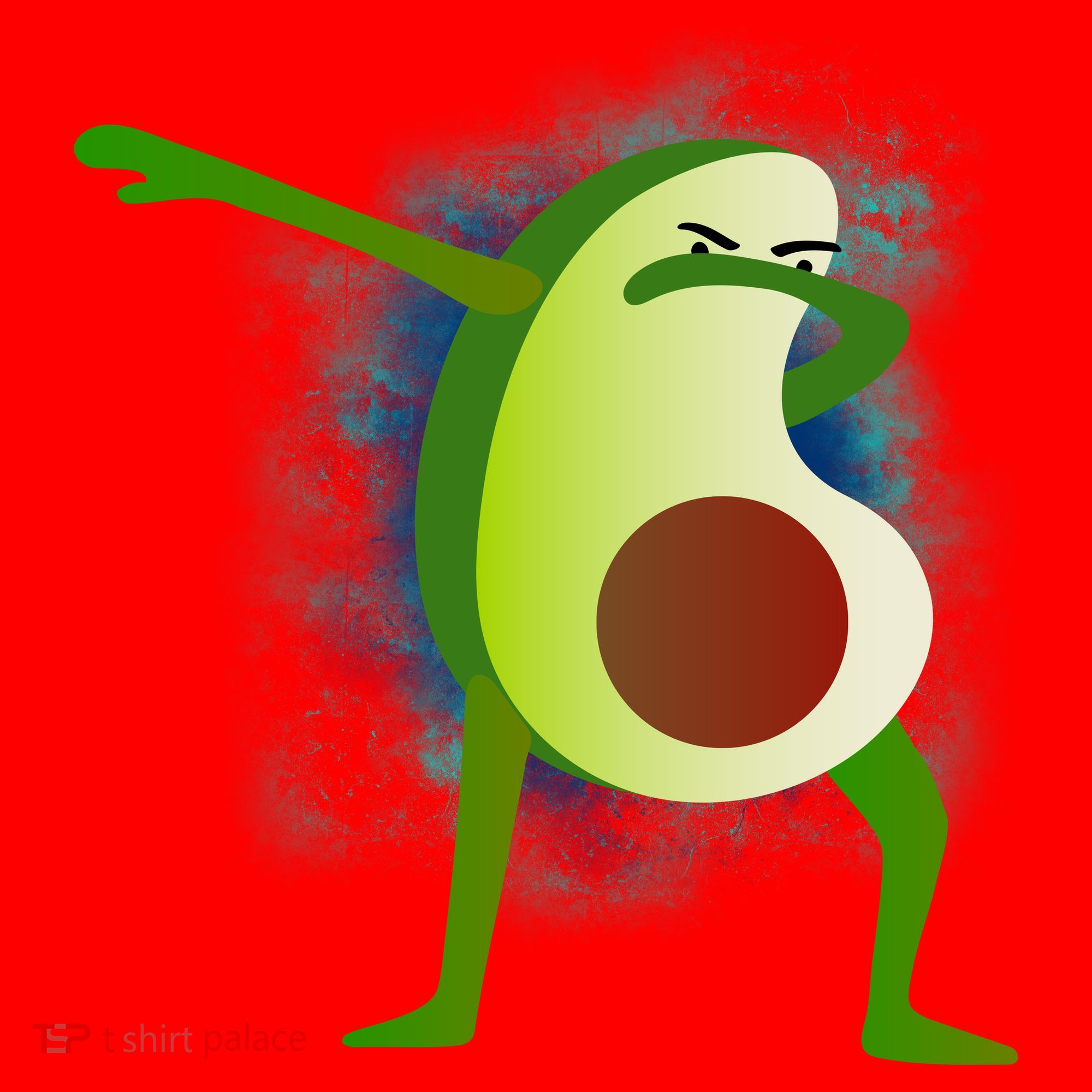 Dabbing Avocado Santa Hat