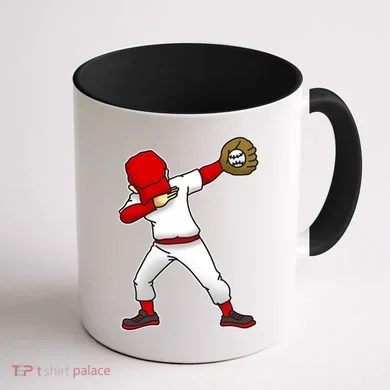 Dabbing Baseball Player Coffee Mug back