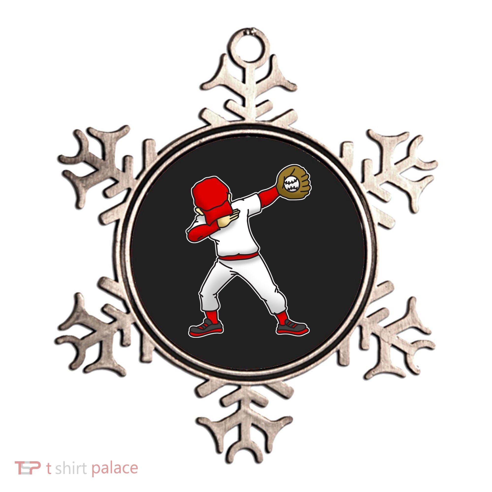 Dabbing Baseball Player Ornament