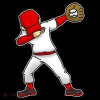Dabbing Baseball Player Ornament thumb 1