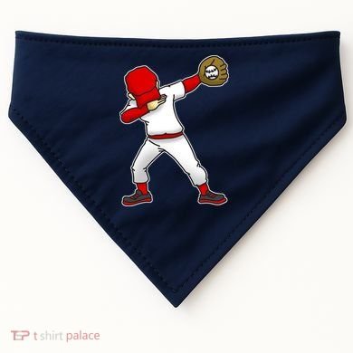 Dabbing Baseball Player USA-Made Doggie Bandana