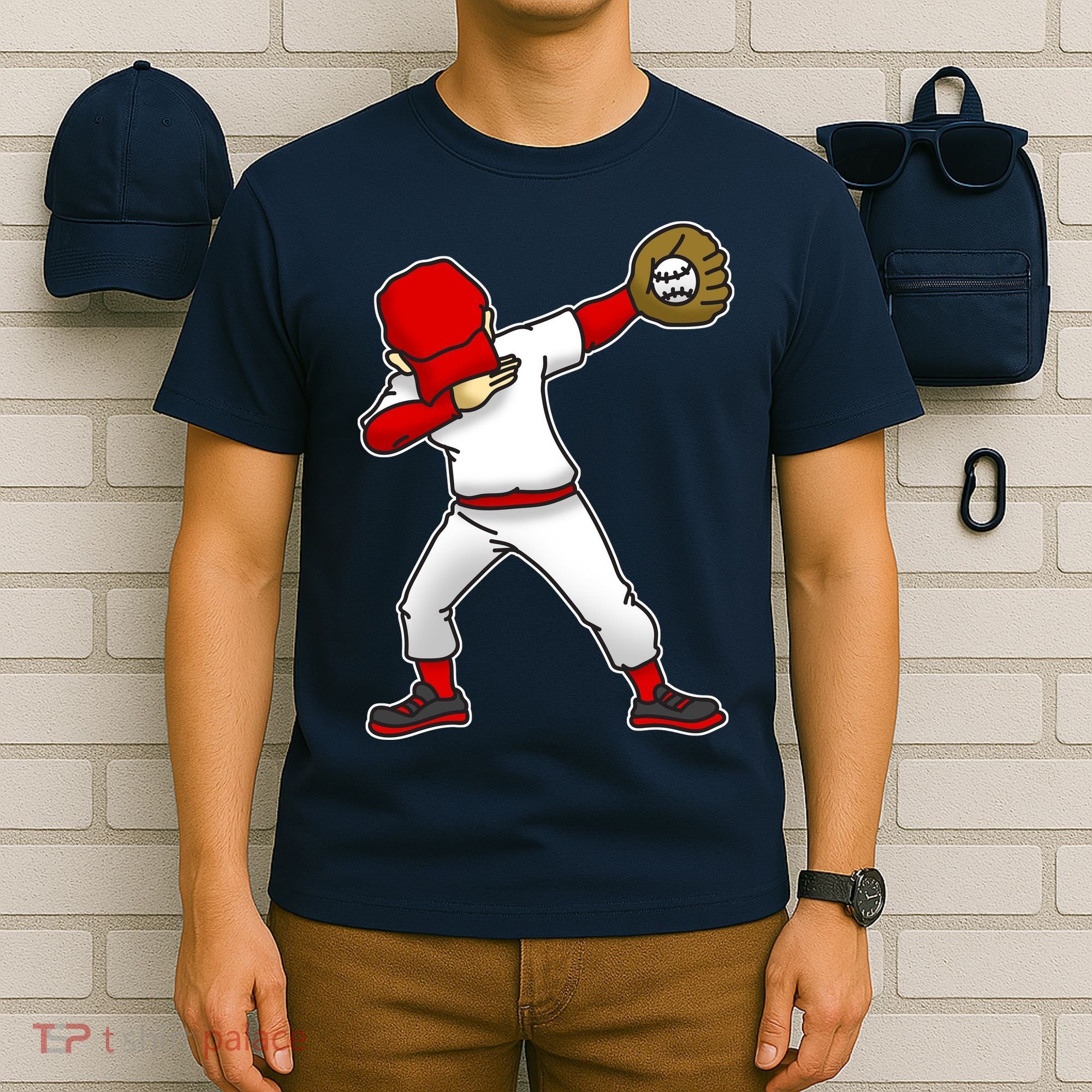 Dabbing Baseball Player T-Shirt