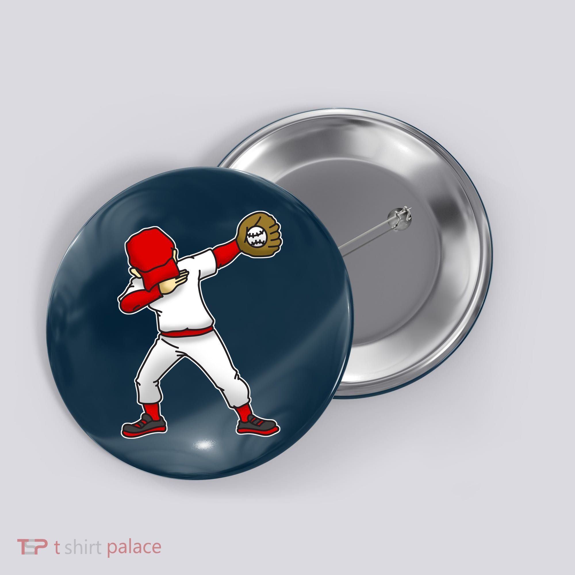 Dabbing Baseball Player Button