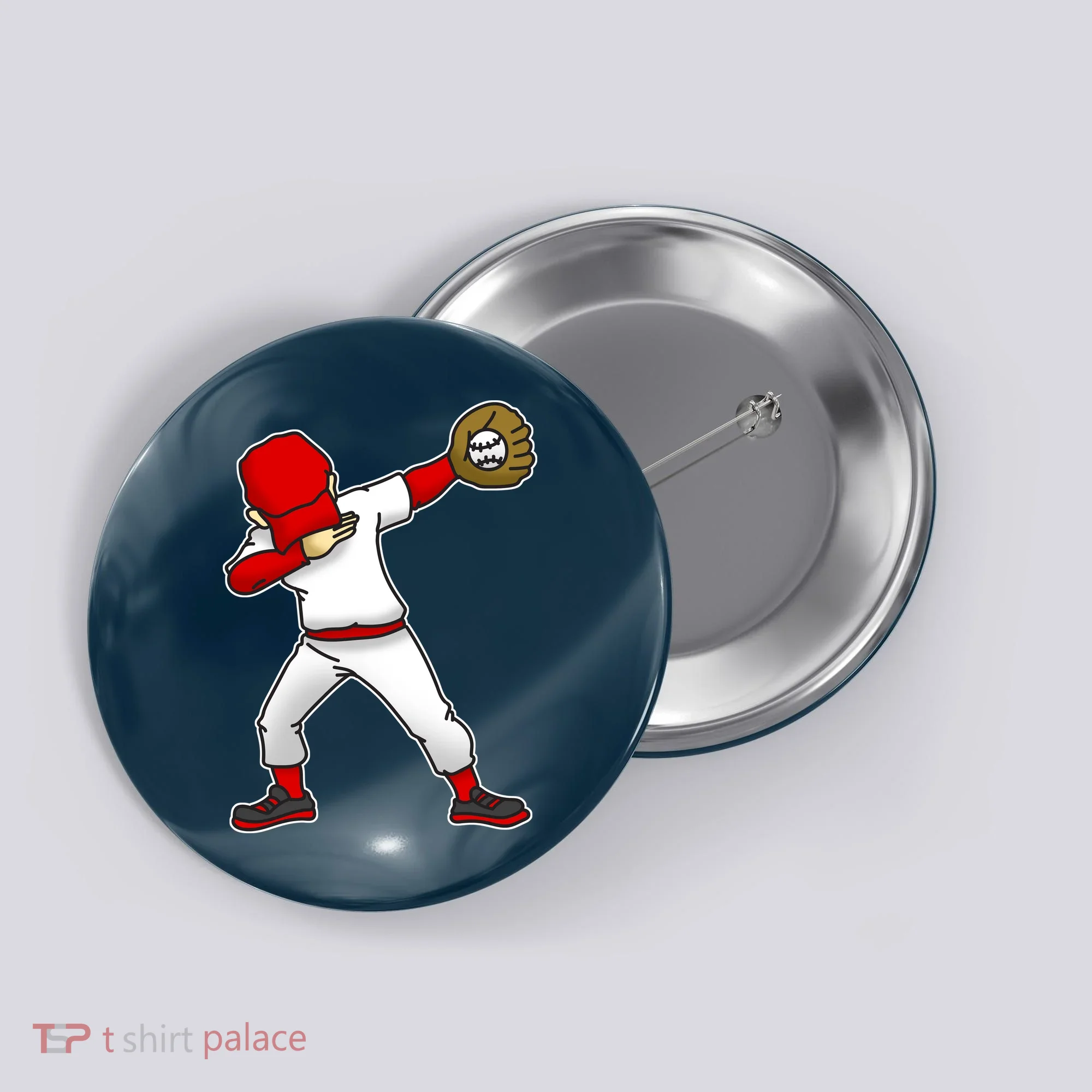 Dabbing Baseball Player Button