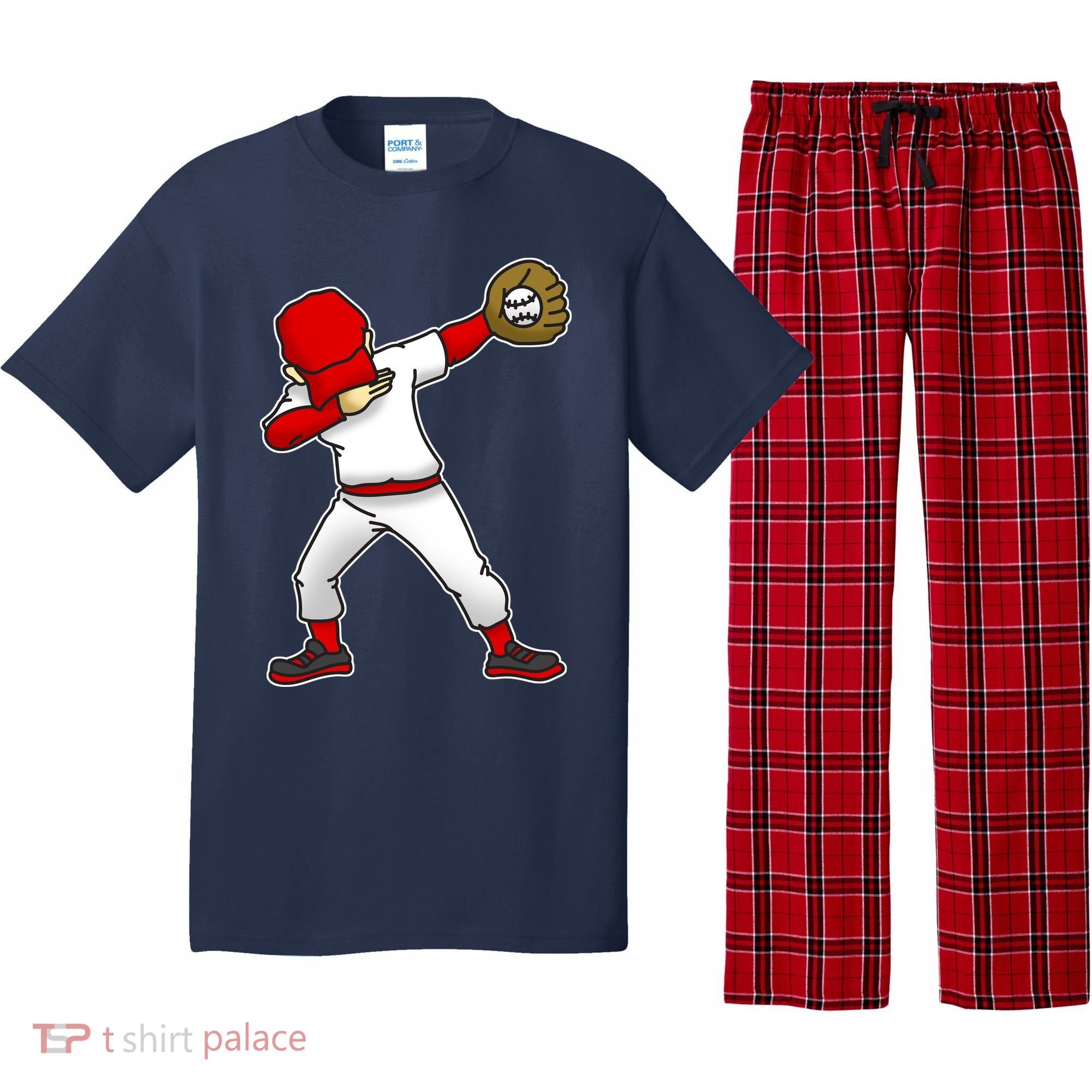 Dabbing Baseball Player Pajama Set