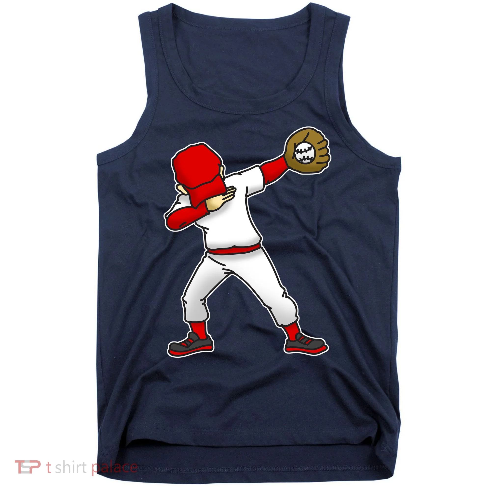Dabbing Baseball Player Tank Top