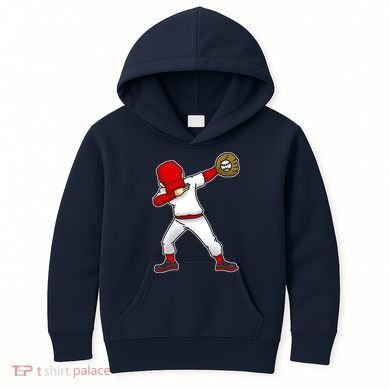 Dabbing Baseball Player Kids Hoodie