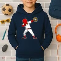 Dabbing Baseball Player Kids Hoodie thumb 2