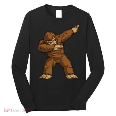 Dabbing Bigfoot Long Sleeve Shirt