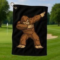 Dabbing Bigfoot Golf Towel thumb 1