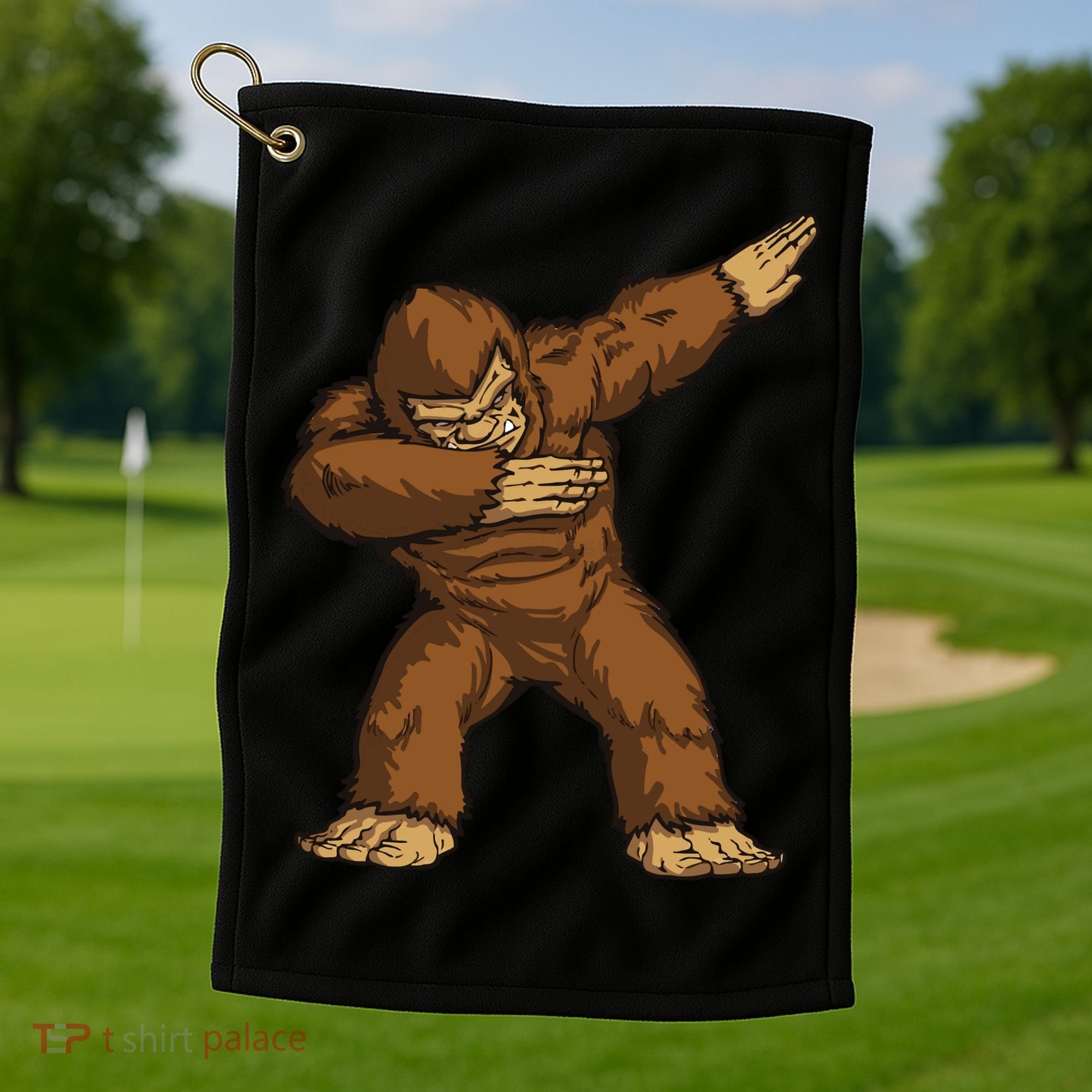 Dabbing Bigfoot Golf Towel