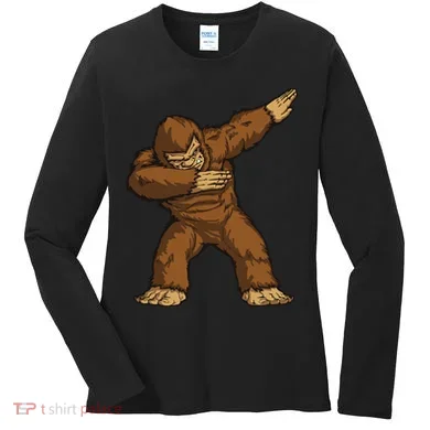 Dabbing Bigfoot Women's Long Sleeve Shirt