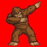 Dabbing Bigfoot Santa Hat thumb 1
