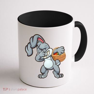 Dabbing Bunny Coffee Mug back