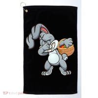 Dabbing Bunny Golf Towel thumb 0
