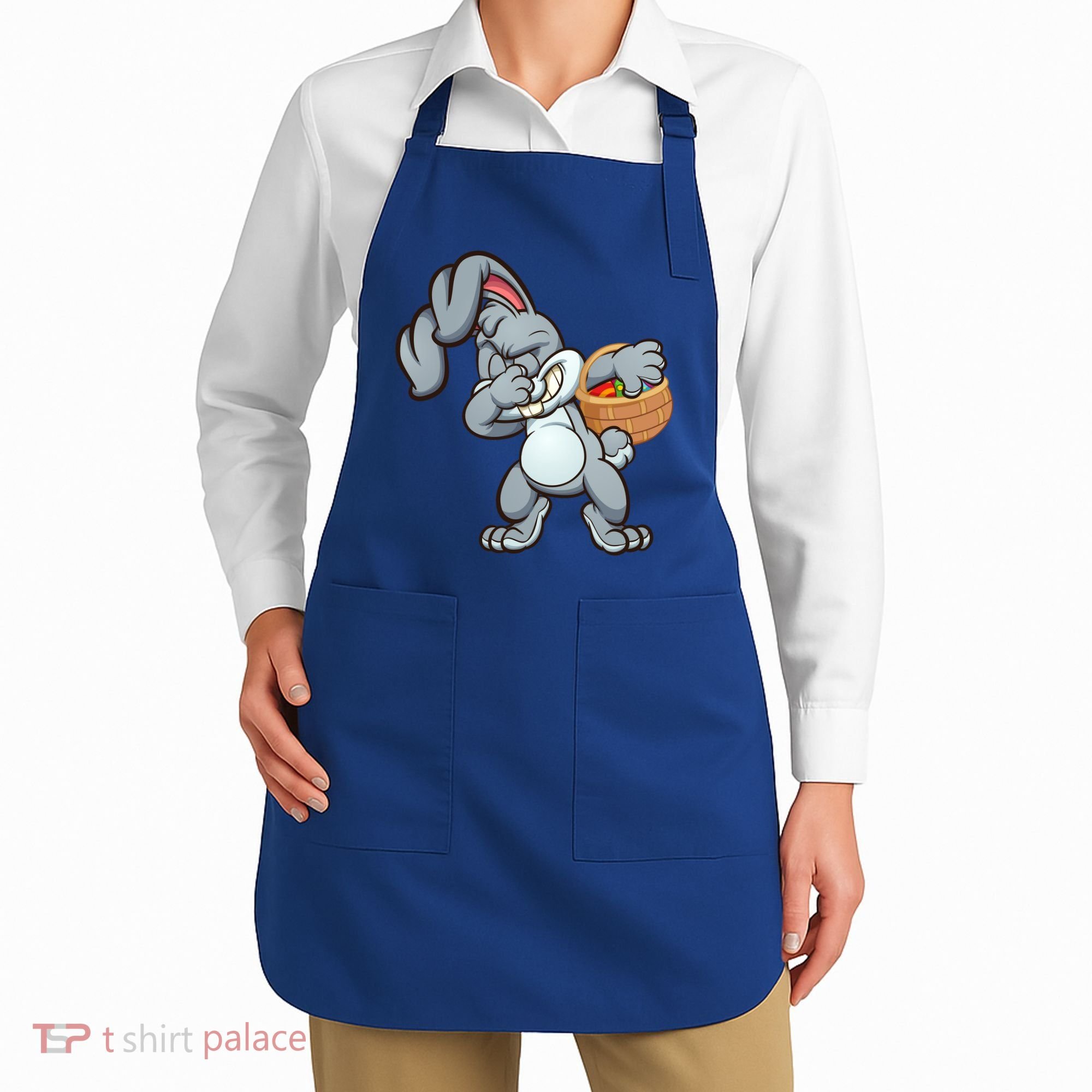 Dabbing Bunny Apron