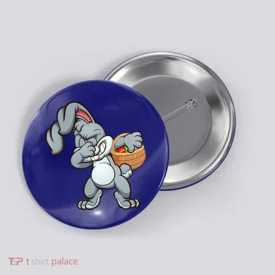 Dabbing Bunny Button
