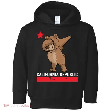 Dabbing California Republic Bear Toddler Hoodie