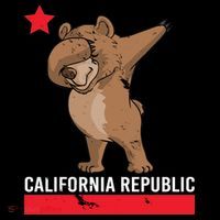 Dabbing California Republic Bear Toddler Hoodie thumb 2