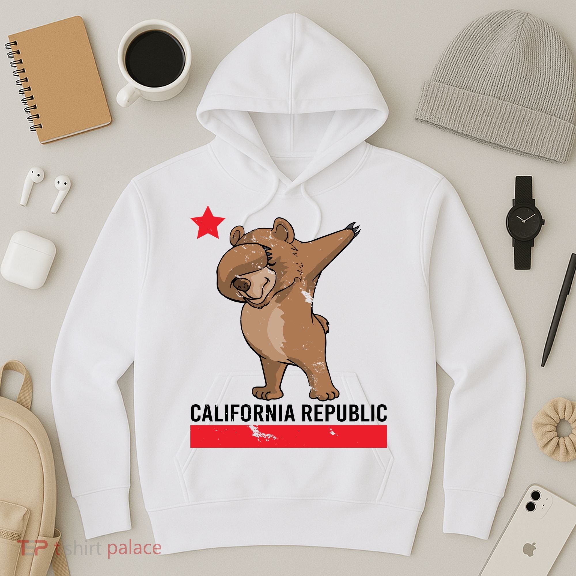 Dabbing California Republic Bear Hoodie