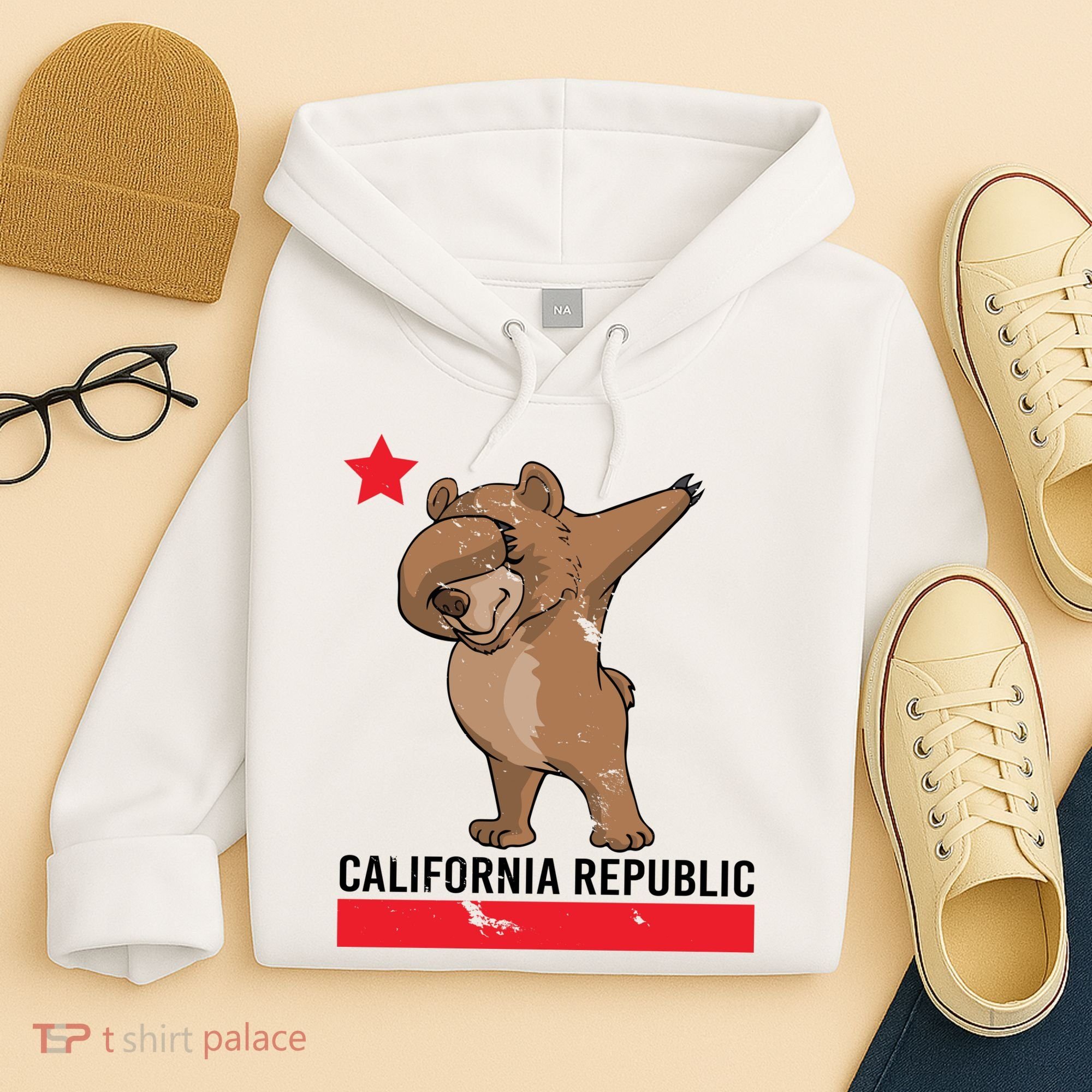 Dabbing California Republic Bear Hoodie