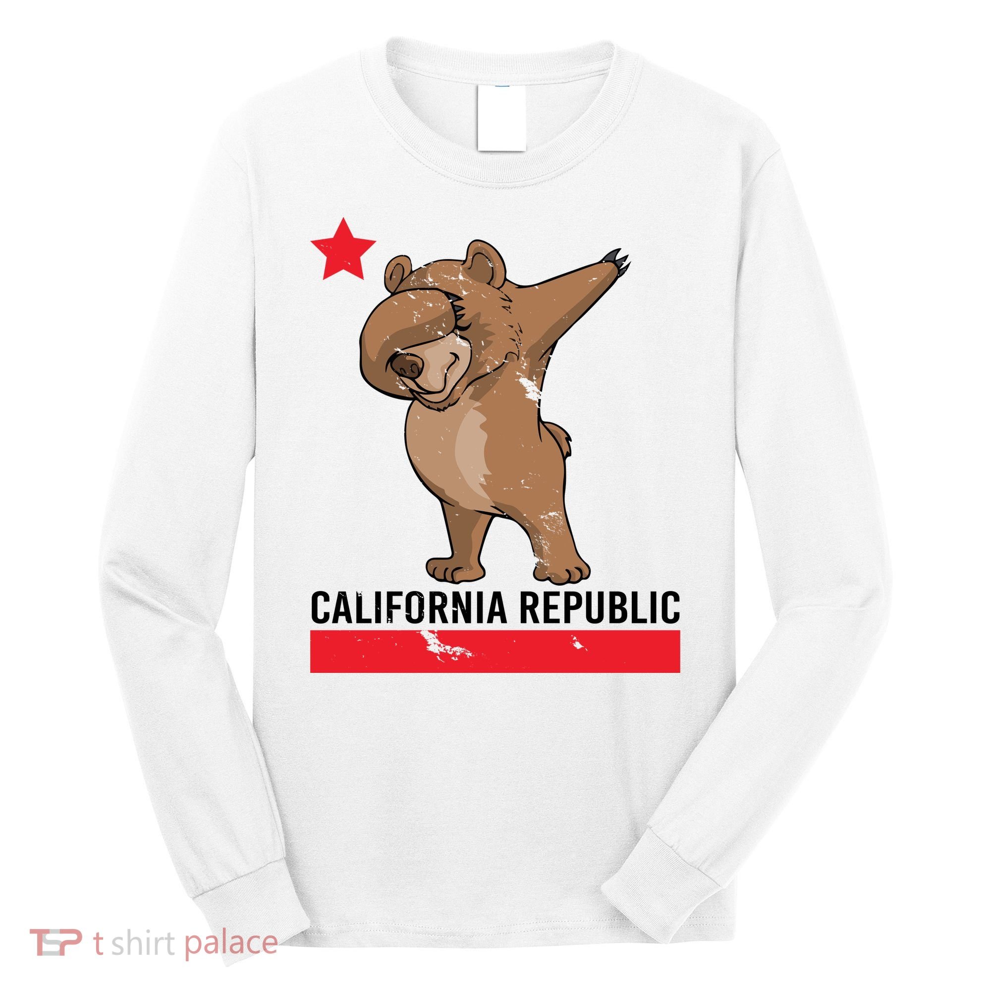 Dabbing California Republic Bear Long Sleeve Shirt