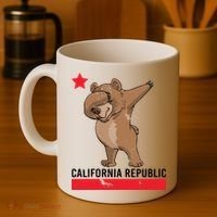 Dabbing California Republic Bear Coffee Mug thumb 4