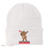 Dabbing California Republic Bear Beanie thumb 0