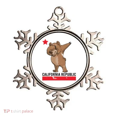 Dabbing California Republic Bear Ornament